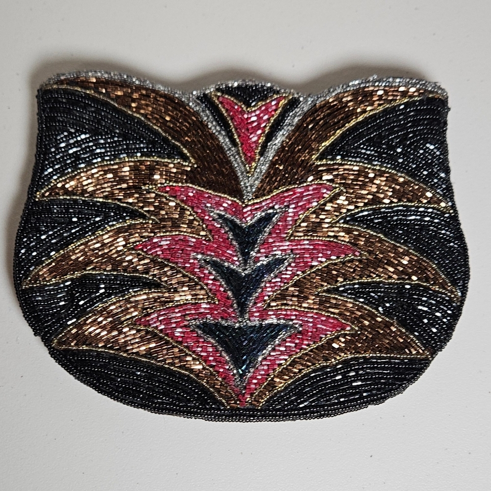 Vintage All Beaded Clutch Evening Bag